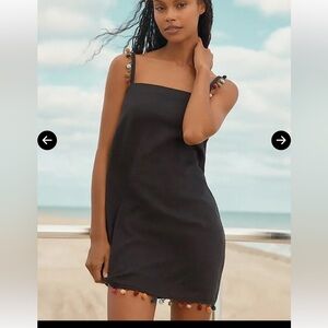 NWT Anthropologie Celandine Black Mini Dress